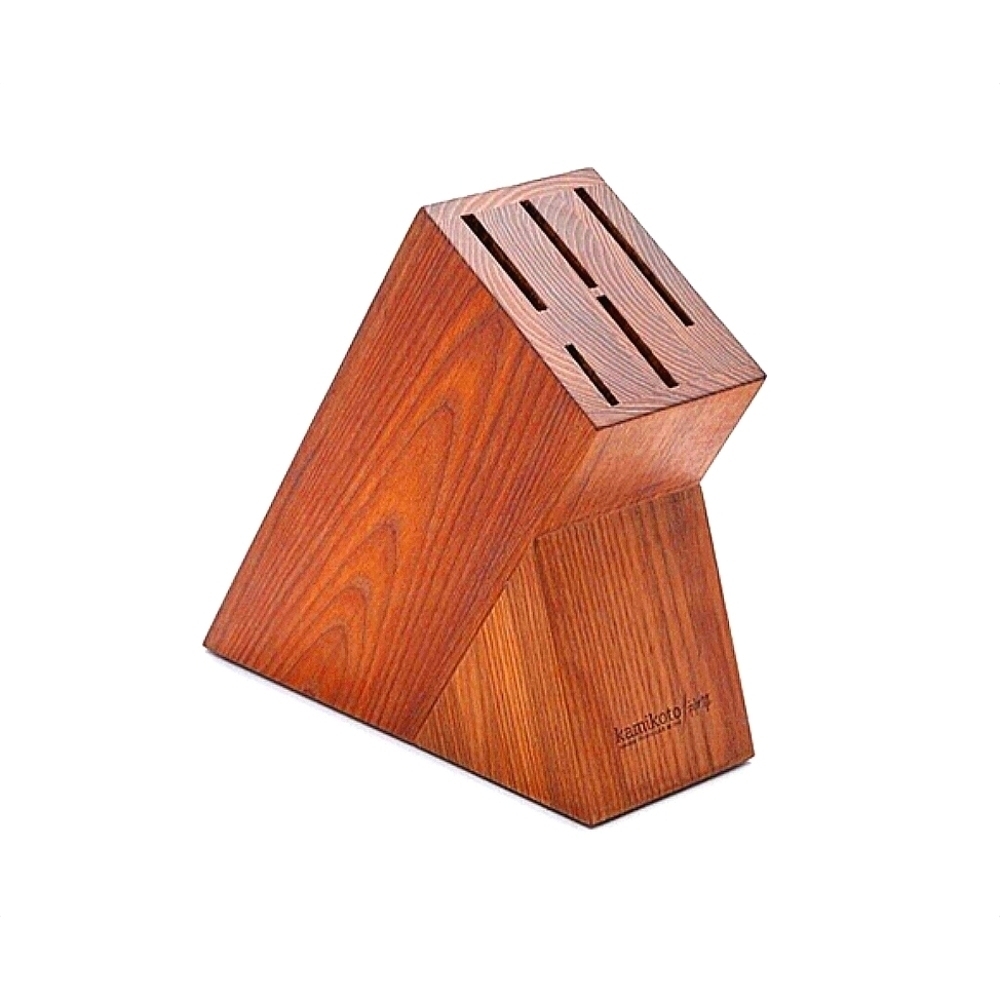 Knife Block Ashwood 5 five Knife Wooden Japanese Knife Holder High Quality - Picture 3 of 6